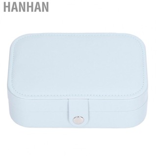 Hanhan Jewelry Travel Case Large  Durable Leather Simple Style Muti-use Trav US