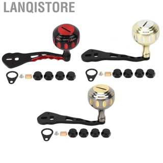 Lanqistore Power Handle  High Gloss Reel Handle Aluminum Alloy Prevent Slip Wear Resistant Spherical Grip  for Round Reels