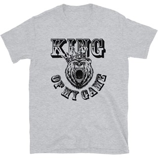 แผ่นดิน  King Of My Game  Bear Shirt  Bold Shirt  Strong Tees  Crew Neck Regular Fit เสื้อยืดแขนสั้น |amazon.com