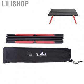 Lilishop Outdoor Folding Table Mini Portable Lightweight Camping Table Aluminum Collaps