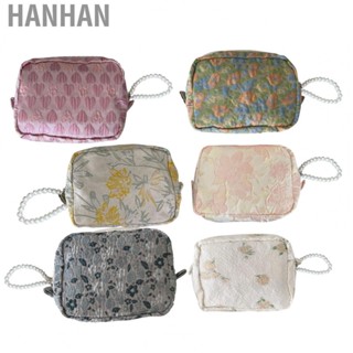 Hanhan Pearl Pendant Makeup Bag  Fashionable Multifunction Large  Portable Zipper Makeup Bag  for Travel