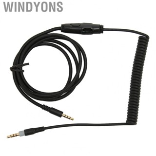 Windyons Headset Spring Cord  Wearable Retractable Coiled Headphone Cable Clear  Stable  for Gaming Headphone