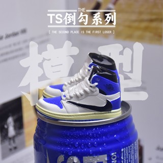 Aj1 พวงกุญแจตะขอ รูปรองเท้า 3D สีชมพูอ่อน 1/6