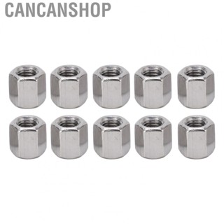 Cancanshop M12 Hex Coupling Nut  Silver Coupling Nut Set Stainless Steel 10Pcs 6 Sides  for Maintenance