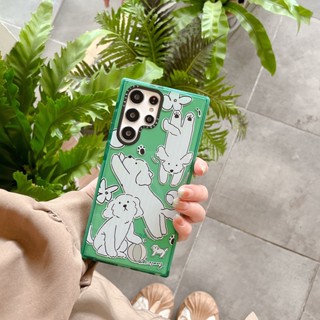 【Playing With Dogs】Casetify เคสโทรศัพท์มือถือแบบนิ่ม TPU กันกระแทก ลายสุนัข แฟชั่น คุณภาพสูง สําหรับ Samsung s23ultra s23 s22+ s22ultra s21 21+ s21ultra s20 s20+ s20ultra