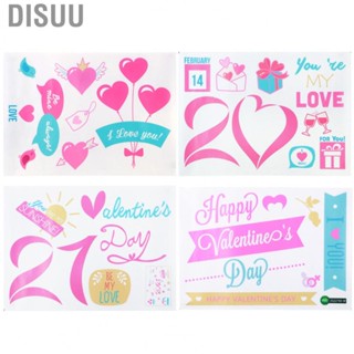 Disuu 4Pcs/Set 2021 Valentine&amp;apos;s Day Wall  Living Room Background Wall