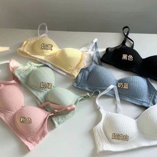 🌼Bra🌼ชุดชั้นในสตรี  บอร์ตราสป  ผ้าารัาย่ก เสื้นแชั้นใน บราไร้โครง สอชั้นใบระดับได้ JC8Q