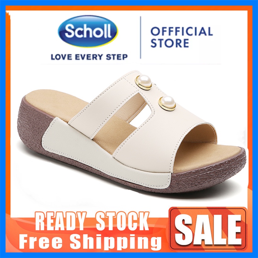 Scholl women shoes Womens scholl รองเท้าหนังลําลอง รองเท้าผู้หญิง Boat Shoes summer Loafers Shoes