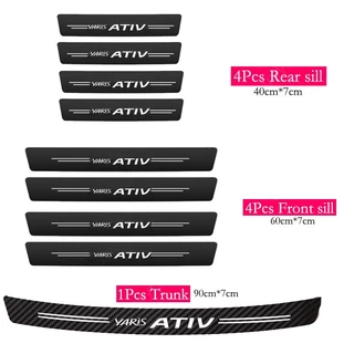 สติกเกอร์หนัง คาร์บอนไฟเบอร์ ป้องกันรอยขีดข่วน พรีเมี่ยม หรูหรา สําหรับ Toyota Yaris Ativ 2022 2023