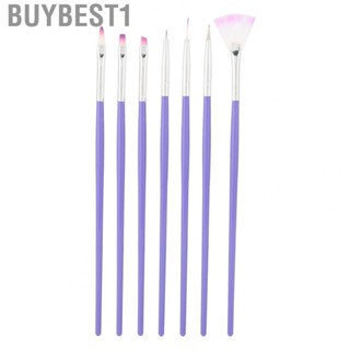 Buybest1 7pcs Nail Painting  Brush Home Salon Portable DIY Nylon Hair Art