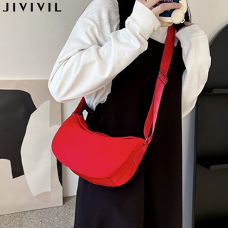 JIVIVIL เด็กผู้หญิงกระเป๋า crossbody ขนาดใหญ่ความจุของเกาหลีรุ่นง่ายสีสันสดใสแฟชั่นเดินทางกระเป๋าไนลอน