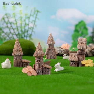 Flashquick บ้านปราสาทเรซิ่น ขนาดเล็ก สําหรับตกแต่งบ้าน DIY