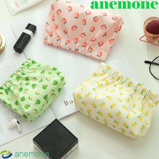 Anemone กระเป๋าใส่เหรียญ ผ้าอนามัย พิมพ์ลายผลไม้ ปิดเองได้ สร้างสรรค์ เหมาะกับฤดูใบไม้ผลิ สําหรับผู้หญิง