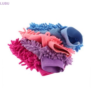 Lubu 2 in 1 ถุงมือไมโครไฟเบอร์ แบบนิ่ม ไม่มีรอยขีดข่วน สําหรับล้างรถยนต์