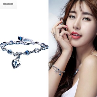 【DREAMLIFE】Bracelet Weddings Women Alloy Charming Diamond Elegant Gift Heart Jewelry