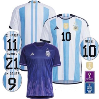 SAMSUNG Champion เสื้อยืดลําลอง แขนสั้น พิมพ์ลายฟุตบอล World Cup Champion Argentina สําหรับผู้ชาย ไซซ์ S-XXL 2022