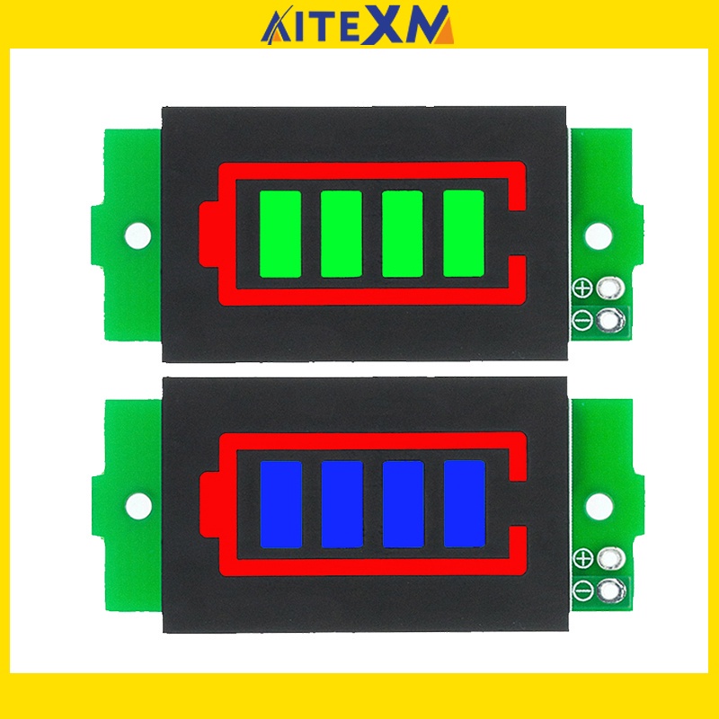 1S 2S 3S 4S เดี่ยว 1-8S เดี่ยว 3.7V แบตเตอรี่ลิเธียมความจุตัวบ่งชี้โมดูล 4.2V จอแสดงผลสีฟ้าไฟฟ้ารถแบตเตอรี่เครื่องทดสอบ Li-ion