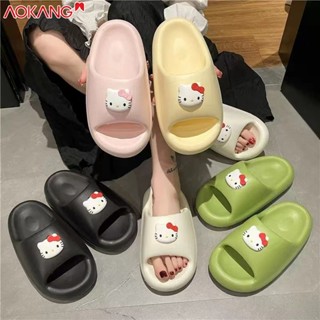 AOKANG รองเท้าแตะพื้นหนาลายการ์ตูน HELLO KITTY สุดน่ารัก สำหรับใส่ในบ้านและนอกบ้าน