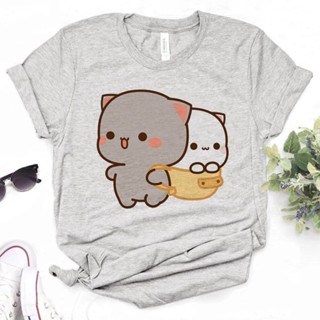 เสื้อยืด พิมพ์ลายการ์ตูนอนิเมะ bubu dudu 2000s สไตล์สตรีท ฮาราจูกุ สําหรับผู้หญิง