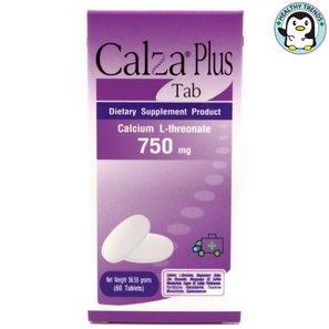 หมดอายุ  4/2025 CalZa-Plus Tab แคลซ่า-พลัส แคลเซียม แอล-ทรีโอเนต 750 mg. + แร่ธาตุ แบบเม็ด 60 เม็ด [HT]