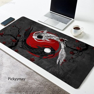 Yinyang แผ่นรองเมาส์ ลายปลาคราฟญี่ปุ่น ขนาดใหญ่ 100x50 ซม. สําหรับคอมพิวเตอร์ตั้งโต๊ะ