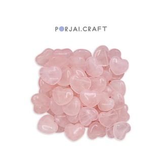 Rose Quartz Heart Bead ลูกปัดหัวใจโรสควอตซ์ 16mm