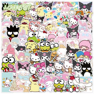 SANRIO Nkodok สติกเกอร์ ลายการ์ตูนกราฟฟิตี้น่ารัก สําหรับตกแต่งโน้ตบุ๊ก โทรศัพท์มือถือ สเก็ตบอร์ด กีตาร์ 100 ชิ้น