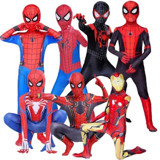 เครื่องแต่งกายคอสเพลย์ Avengers Hero Spiderman Ironman Marvel เหมาะกับวันฮาโลวีน สําหรับเด็ก