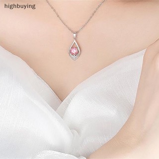 [highbuying] จี้รูปหยดน้ํา ประดับเพทาย คุณภาพสูง เครื่องประดับแฟชั่น สําหรับผู้หญิง พร้อมส่ง