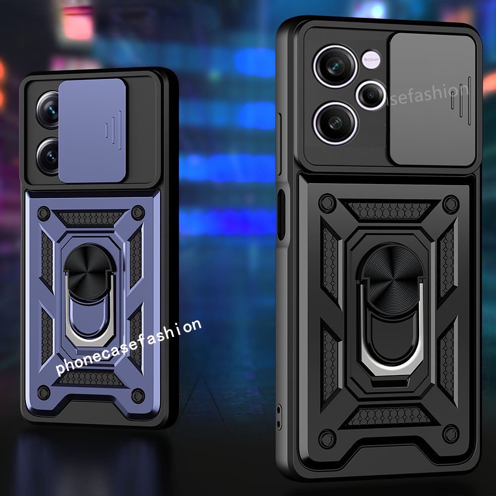 เคสโทรศัพท์สําหรับRedmi 12 Note10 Pro Max 10promax 4G 2023 Redmi12 ปลอกเกราะป้องกันแหวนกันกระแทกขาตั้งเลนส์ป้องกันกล้องกรณี