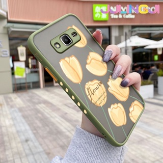 เคสโทรศัพท์ ซิลิโคนนิ่ม ใส กันกระแทก ลายดอกไม้สีเหลือง สําหรับ Samsung galaxy J2 2015 J2 Prime