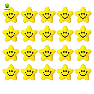 ลูกบอลหน้ายิ้ม ขนาดเล็ก ของเล่นบรรเทาความเครียด 20 ชิ้น