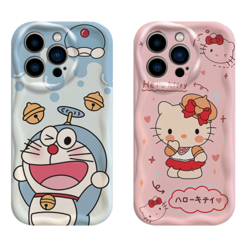 เคส Xiaomi Redmi Note 12 11 11S 10 10S 9 9S 8 Pro Redmi 13C 12 12C 10 10C 10A 9A 9T 9C A1 A2 A2+ Plus MI 13T POCO X5 X3 NFC Note12 4G 5G Note11 Note10 Note9 Note8 Redmi12 Redmi10 2022 2023 3D Relief Cream Frame Hello Kitty Doraemon Cat Soft Case