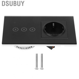 Dsubuy Multifunction Smart Wall Switch W/Socket WiFi Socket For EU 95‑25 US