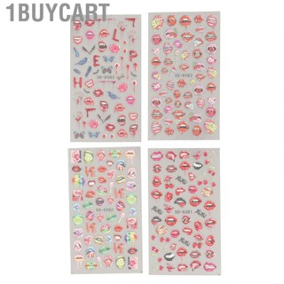 1buycart 4pcs Nail  Self Adhesive 3D Pumpkin Lamp Paper Set NEW