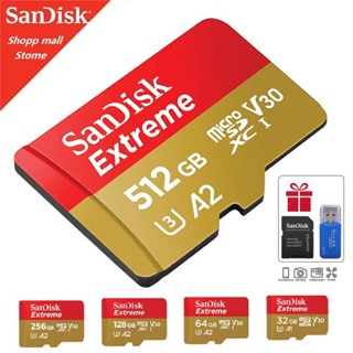 Sandisk การ์ดหน่วยความจําดิจิทัล 1TB 16GB 32GB 64GB 128GB 256GB 512GB Micro SD SDXC A2 Class 10 ความเร็วสูง การ์ด TF สําหรับ MP3 MP4 tachograph