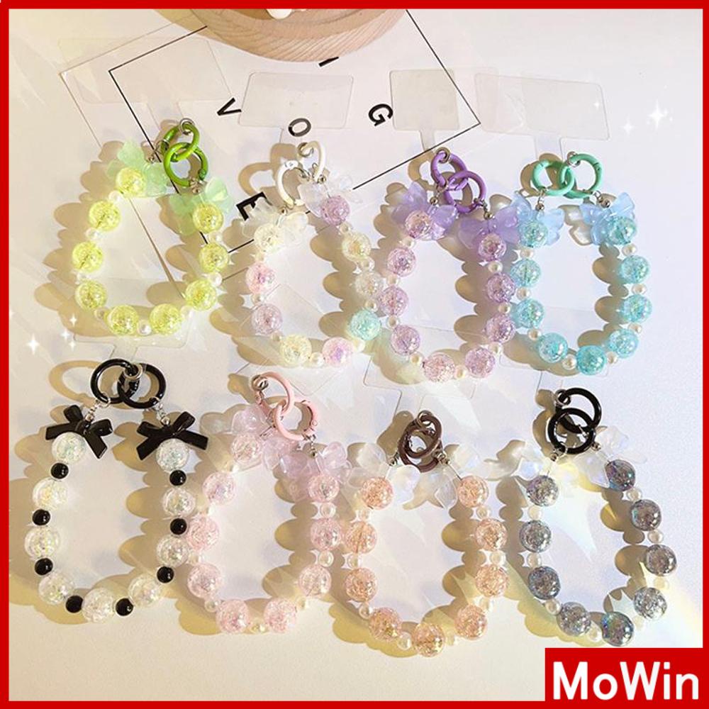 Mowin - เข้ากันได้สำหรับ 15 เคสไอโฟน เคสโทรศัพท์ สร้อยข้อมือ เชือกเส้นเล็ก สายรัดข้อมือ ลูกปัดสีสันสวยงาม รูปแบบต่างๆ รูปหัวใจ กุทัณฑ์ ดวงจันทร์ เคสไอโฟน สีเรียบง่าย