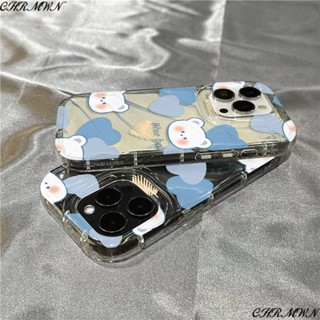 เคสโทรศัพท์มือถือ แบบเต็มจอ กันกระแทก ลายหมีอวกาศ สําหรับ Apple Iphone รุ่น 13 pro Max141112เคสโทรศัพท์มือถือ แบบใส สําหรับ Iphone 14promax STRN