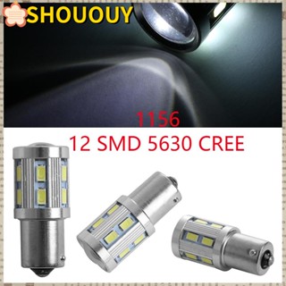 SHOUOUY ใหม่ โคมไฟจอดรถยนต์ LED 12SMD P21W 5730