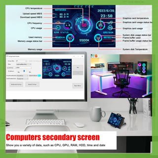 หน้าจอมอนิเตอร์ CPU GPU RAM HDD แบบ USB คู่ สําหรับ WINDOWS LINUX Raspberry Pi