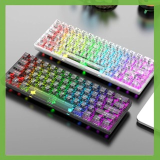 คีย์บอร์ดเล่นเกม RGB 61 คีย์ 3 โหมด สําหรับคอมพิวเตอร์ตั้งโต๊ะ