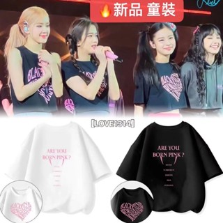 เสื้อยืดแขนสั้น ผ้าฝ้ายแท้ พิมพ์ลาย Blackpink World Tour 2023 Concert BORN PINK แฟชั่นฤดูร้อน สําหรับแม่ และลูก