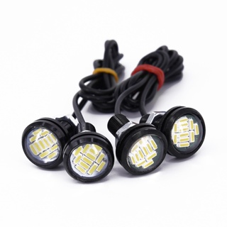 ⚡READYSTOCK⚡Auto 4pcs 12LED 12V Daytime Running DRL White 22mm Eagle Eye Reversing Lights