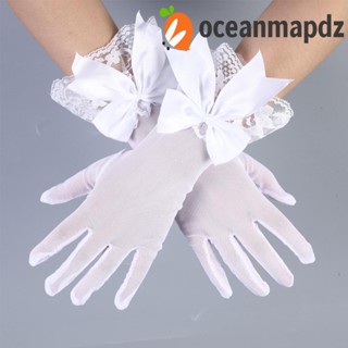 OCEANMAPDZ ถุงมือคอสเพลย์ แบบสั้น ผ้าตาข่าย สําหรับเจ้าสาว งานแต่งงาน