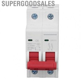 Supergoodsales 2P 1000V 6A DC Circuit Breaker 6000A Breaking  PV Mini