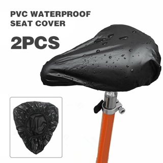 2X Bicycle Saddle Waterproof Cover Black Bike Seat Rainproof Protective Hood