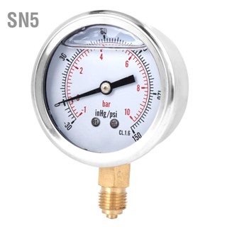 SN5 TS PGGZ604-10bar 1 / 4BSP Y60 มาตรวัดความดันสุญญากาศแบบเติมน้ำมันเรเดียล