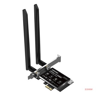 Zzz CF-AX180 Gigabit อะแดปเตอร์รับสัญญาณการ์ดไร้สาย 1800M Dual-band 5G PCIE WiFi6 BT5 2 สําหรับเดสก์ท็อป