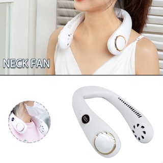 Leafless Hanging Cooling Neck Fan Wearable Fan Neck Rechargeable Air Conditioner