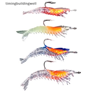 Twth เหยื่อตกปลา รูปกุ้ง ปลาหมึก เรืองแสง 3 กรัม - 60 มม. 4 สี QDD